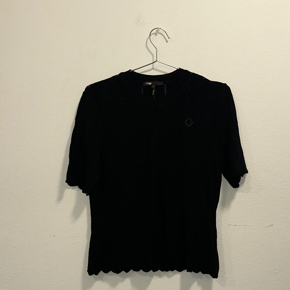 Maje Black Knit Top